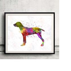 wirehaired slovakian pointer 01 in watercolor - fine art print glicee poster decor home watercolor gift illustration dog