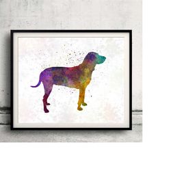 porcelaine 01 in watercolor - fine art print glicee poster decor home watercolor gift illustration dog - sku 0081