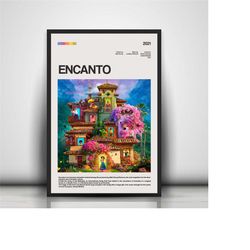 encanto kids poster, wall art, art decoration, movie cartoon, colorful, handmade,nursery, movie poster
