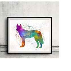 czechoslovakian wolfdog 01 in watercolor - fine art print glicee poster decor home watercolor gift illustration dog - sk