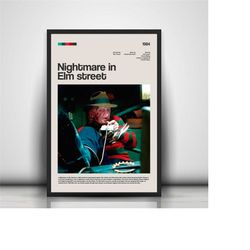 a nightmare on elm street decorative poster, wall art, art decoration, movie,actor, colorful, handmade, high quality, mo
