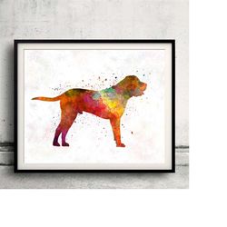 tosa 01 in watercolor - fine art print glicee poster decor home watercolor gift illustration dog - sku 0096