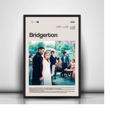bridgerton series poster, poster print, vintage wall decor, retro, download, digital file, lost series wall art,movie po