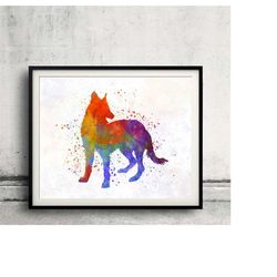 portuguese warren hound 01 in watercolor - fine art print glicee poster decor home watercolor gift illustration dog - sk