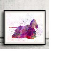 american cocker spaniel 01 in watercolor - fine art print glicee poster decor home watercolor gift illustration dog - sk