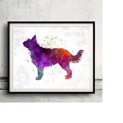 picardy sheepdog 01 in watercolor - fine art print glicee poster decor home watercolor gift illustration dog - sku 0077
