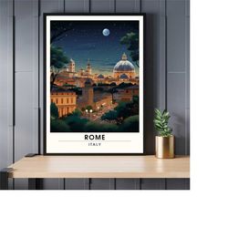 rome print | night trip to rome, italy