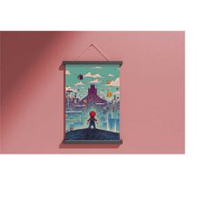 hanging super cartoon canvas, game illustration poster print, animated movie poster