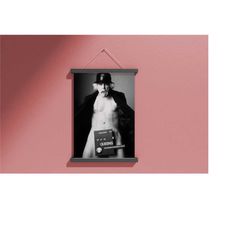 jim carrey nude poster, black and white jim carrey wall decor