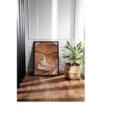 abstract autumn poster, fall wall art prints, rustic autumn colors poster