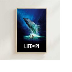 life of pi (2012)-- movie poster (regular style) art prints,home decor,vintage movie poster, art poster for gift