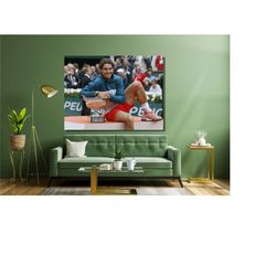 rafael nadal print art, rafael nadal canvas,tennis fan gift, rafael nadal poster, rafael nadal wall art,ready to hang, r