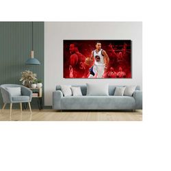 stephen curry poster, stephen curry print, stephen curry canvas wall art nba legends print best basketball player poster