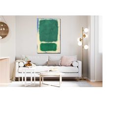 mark rothko poster, mark rothko white and green print , mark rothko paintings, mark rothko wall art canvas, ready to han