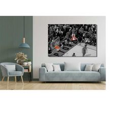 kawhi last shot canvas wall art,kawhi leonard poster,kawhi canvas print,man cave art decor,kawhi toronto raptors canvas