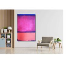 mark rothko poster, mark rothko pink and soft pink paint print art, mark rothko paintings, ready to hang, surrealism pos