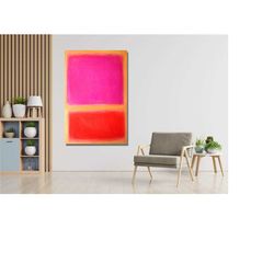 mark rothko poster, mark rothko yellow and orange and pink paint print, mark rothko paintings, ready to hang, surrealism