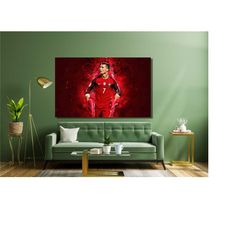 ronaldo poster, cristiano ronaldo poster ronaldo print, ronaldo canvas, ronaldo wall art,football print art, footbal leg