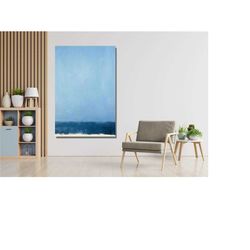 mark rothko poster, mark rothko soft blue and navy blue mark rothko paintings, mark rothko wall art canvas, ready to han