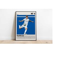 digital poster of toni kroos poster for sports fan wall art for soccer fans modern sports decor for bedroom & office dig