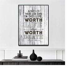 and o there are days | vintage poem print | poster | poetry poster | literature | english | famous poetry