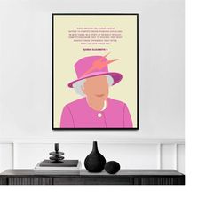 right around the world | queen elizabeth ii quote poster | office | bedroom | boyfriend gift | girlfriend gift