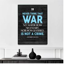 never think that war | vintage poem print | poster | poetry poster | literature | english | famous poetry