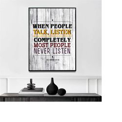 when people talk | vintage poem print | poster | poetry poster | literature | english | famous poetry