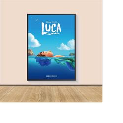 luca movie poster print, canvas wall art, room decor, movie art, gifts for him/her, wall art print, art poster for gift,