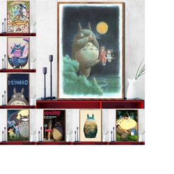 studio ghibli poster - 18 models - totoro poster - howl's moving castle poster - geek poster - spirited away poster - st
