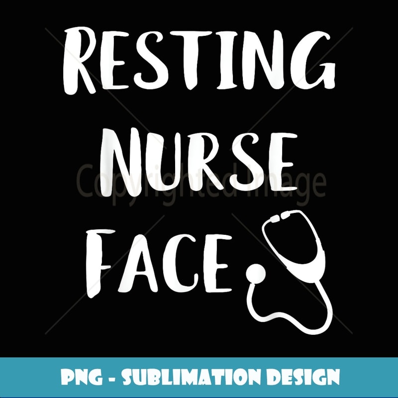 Resting Nurse Face Funny RN ER Christmas - Retro PNG Sublimation Digital Download