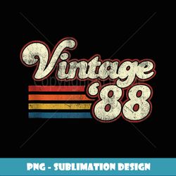 Vintage 1988 34 Birthday Tank Top - Modern Sublimation PNG File