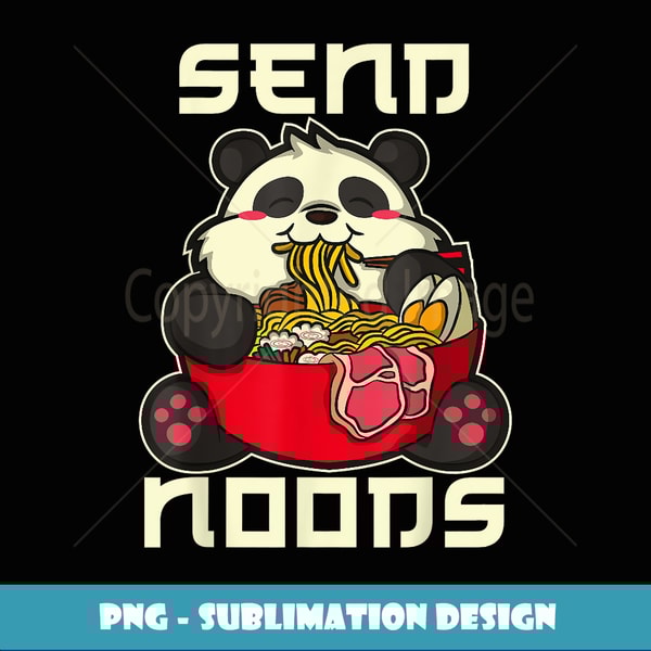 Japanese Anime Kawaii Ramen Noodles Panda - PNG Transparent Sublimation File