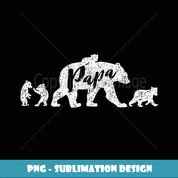 papa bear t with four cubs - exclusive sublimation digital file