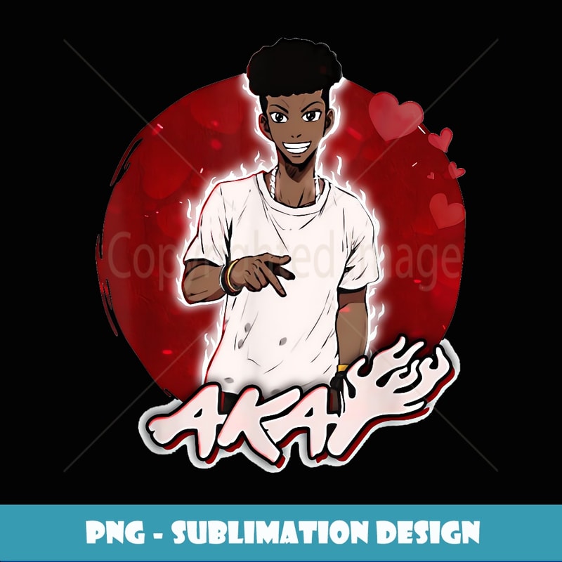 The AnimeBae Store! AKAI Anime Licensed Clothing for n - Signature Sublimation PNG File