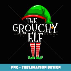 The Grouchy Elf Group Matching Family Christmas Gift Outfit - Modern Sublimation PNG File