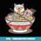 Kawaii Cats Anime Japanese Ramen Noodles - Digital Sublimation Download File
