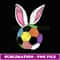 Easter Soccer Lover Bunny Head Ball Egg Spring Rabbit Ears - Artistic Sublimation Digital File