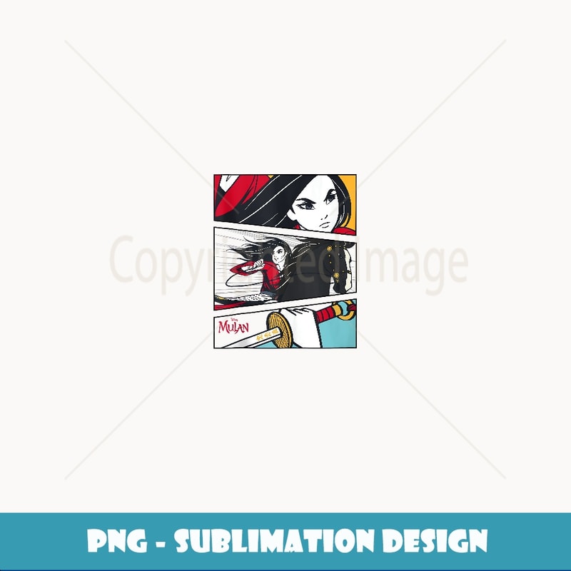 Disney mens Classic Disney Mulan Live Action Mulan Comic Action Panels , White, Small US - Artistic Sublimation Digital File