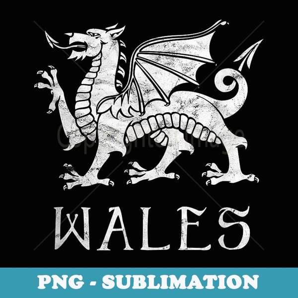 Wale Rugby Wales Welsh Flag Red Dragon Cyrmu - Stylish Sublimation Digital Download