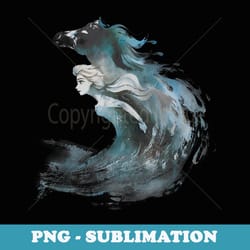 disney frozen 2 elsa watercolor horse painted portrait - trendy sublimation digital download