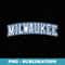 Milwaukee WI Varsity Style Brew City Design White Blue Grey - High-Resolution PNG Sublimation File