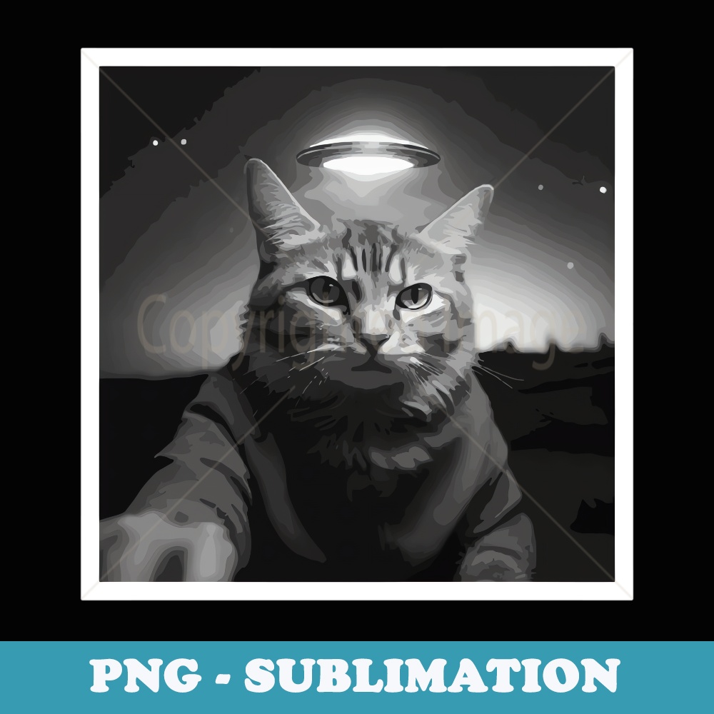 Alien Cat UFO Cat Lover - Aesthetic Sublimation Digital File