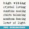 High Vibing Crystal Loving Sunshine Seeking Chakra Balancing - Elegant Sublimation PNG Download
