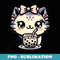Kawaii Cat Bubble Boba Anime Neko - Premium PNG Sublimation File