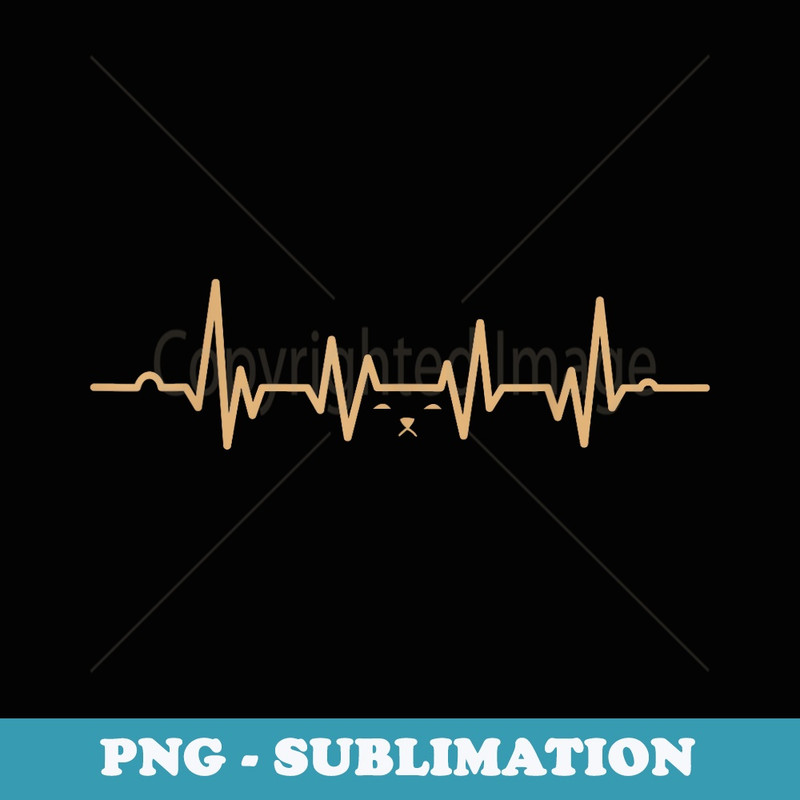 Cat Heartbeat Kitten Love Cats Girls Cat Lover - Modern Sublimation PNG File