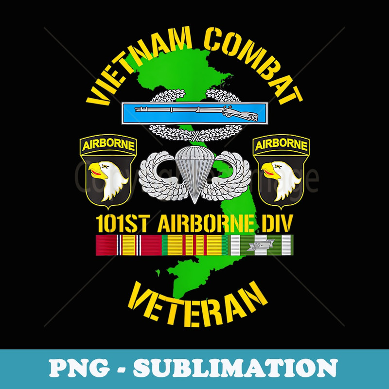 101st Airborne Division - Vietnam Combat Veteran - Premium Sublimation Digital Download