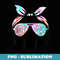 Funny Tie Dye Auntie Bear Face Sunglasses Aunt Mothers Day - PNG Sublimation Digital Download