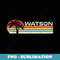 Watson Surname 80s 90s Vintage Sunset with Palm Trees - Modern Sublimation PNG File