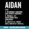 First Name Aidan Definition Personalized Name Funny - Artistic Sublimation Digital File